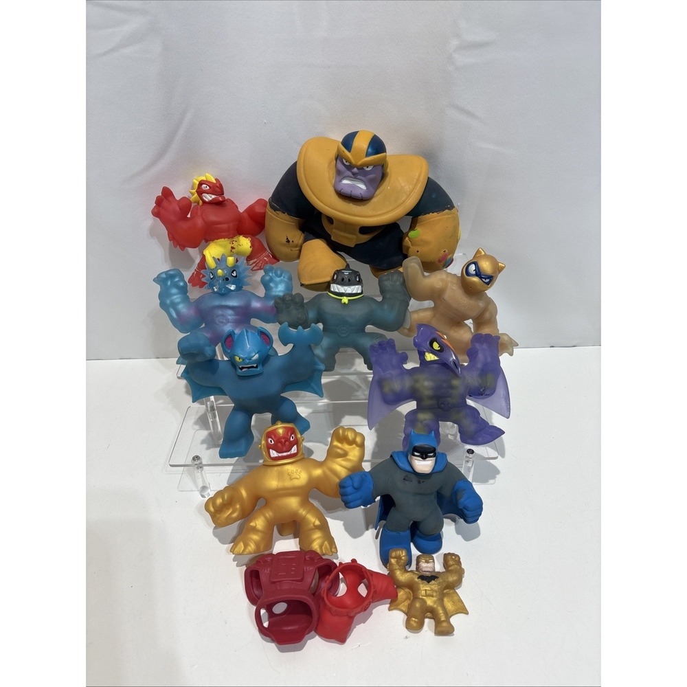 Lot of 10 Assorted Goo Jit Zu Figures Moose Toys Marvel Squishy Monsters